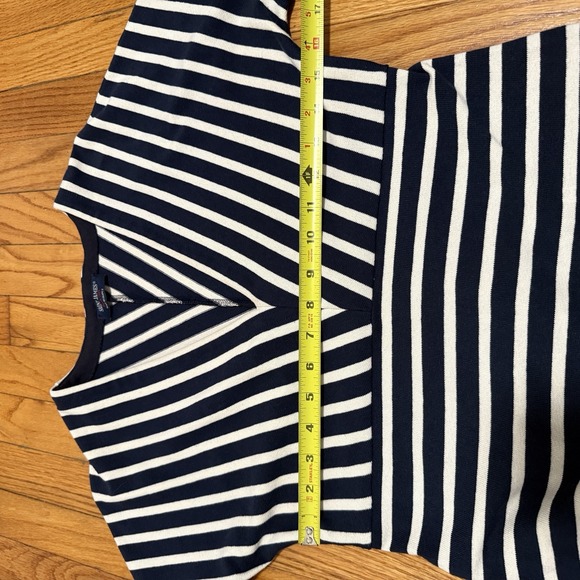 Saint James Menerbes Breton Navy Striped V-Neck Dress Size 4 - Picture 11 of 11